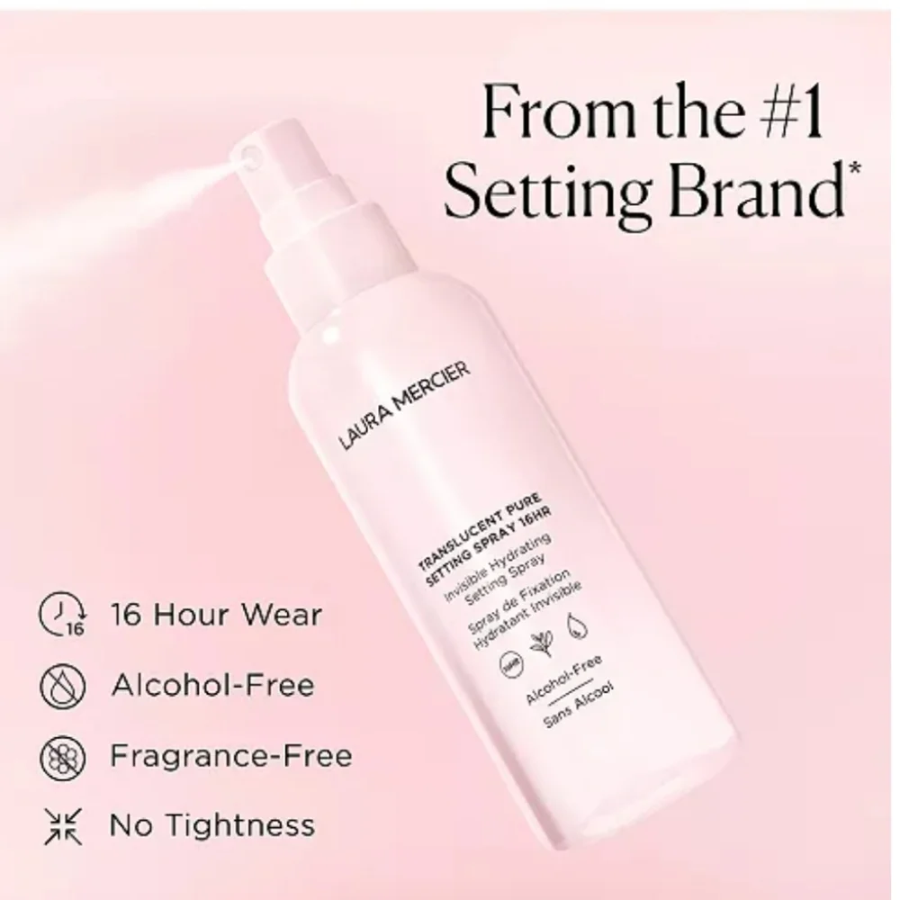 🌺Laura Mercier Translucent Pure Setting Spray, 16HR Long Wear